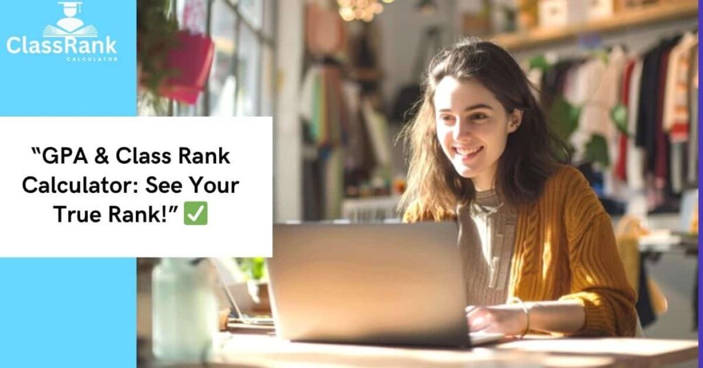 GPA and class rank calculator showing student GPA, class rank, and percentile for academic tracking in high school and college.