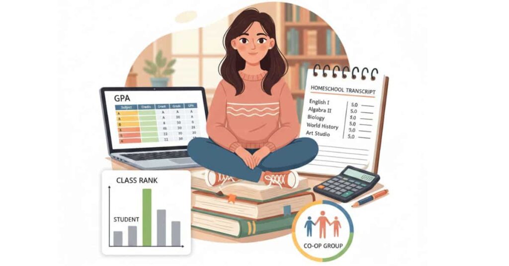 Calculate rank in homeschooling using GPA, transcripts, and academic benchmarks explained step by step