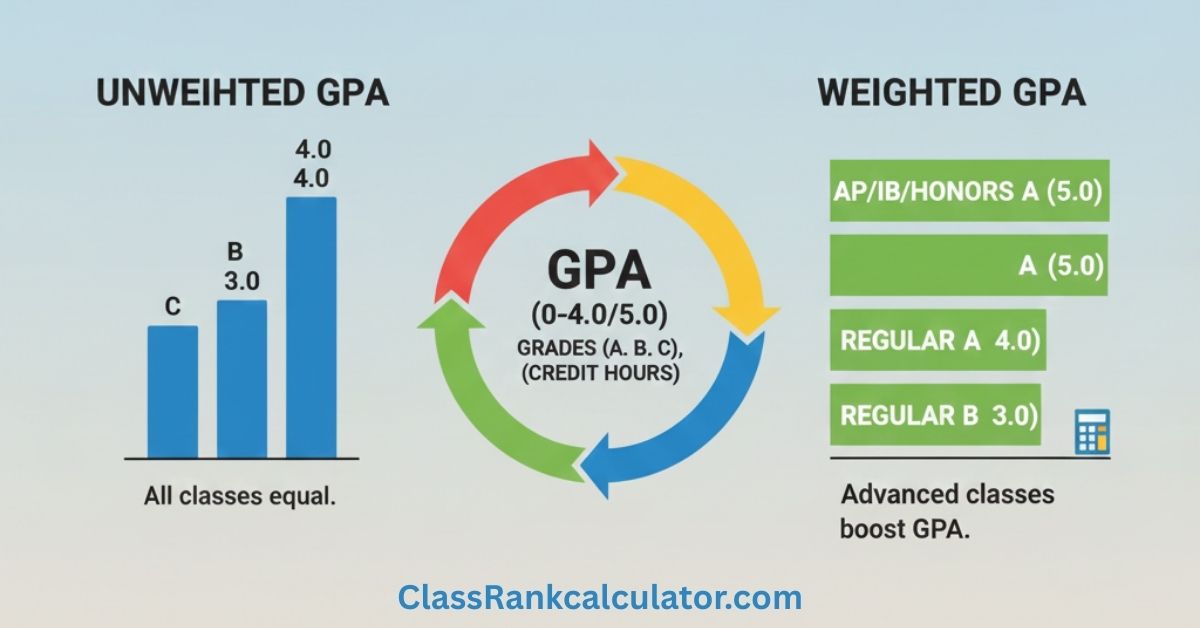 How to Calculate Weighted Class Rank vs Unweighted
