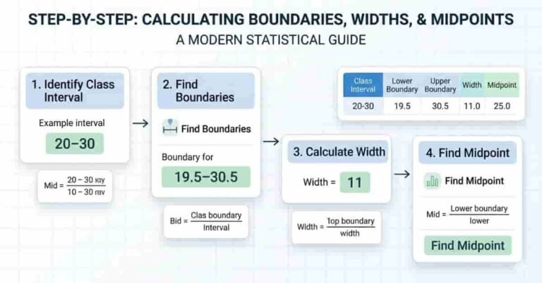 Class Boundaries Midpoints & Widths Calculator Guide