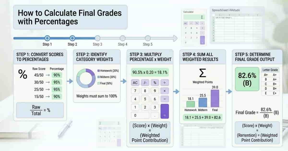 Weighted Ranking Formula How to Calculate Final Grades with Percentages & Weights