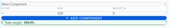 Checking total weight percentage in weighted grade calculator to ensure accurate results