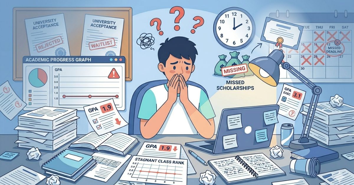 Student feeling confused and stressed while trying to improve GPA and class rank